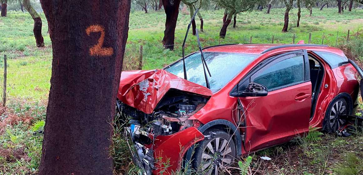 Colisão contra árvore provoca um ferido grave em Paço dos Negros