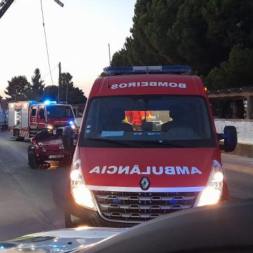 Acidente muito aparatoso em Almeirim