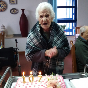 Jesuina Lucas, a mais velha do concelho, festeja 107 anos