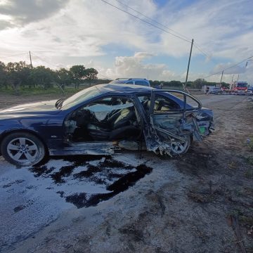 Despista-se e abandona local do acidente em Fazendas de Almeirim