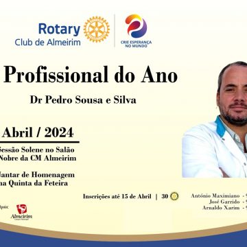 Pedro Sousa e Silva é o profissional do ano para Rotary Club de Almeirim